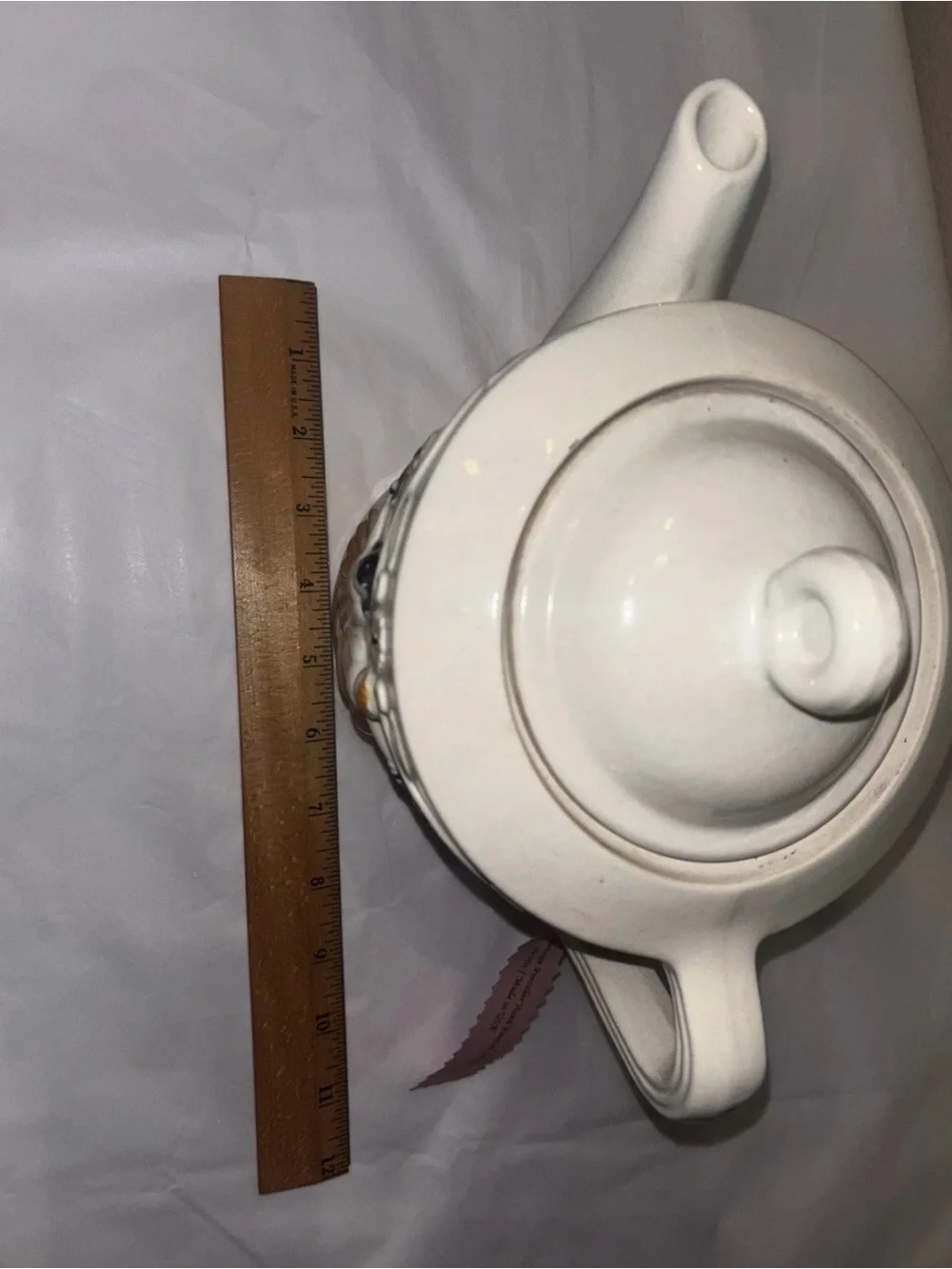 Porcelier Vitreous Dutch Boy Girl Teapot Cream Embossed USA